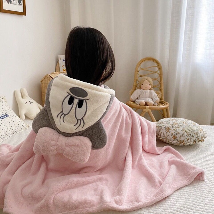 Kids Cartoon Donald Duck Towel Mickey Shawl Pajamas Bathrobe