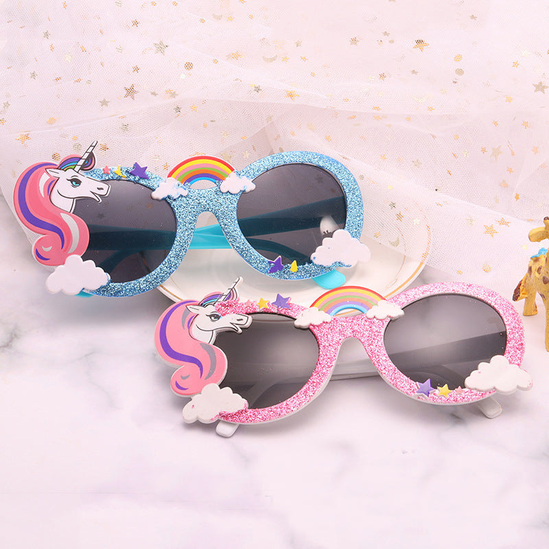 Unicorn Rainbow Party Sunglasses Photobooth Props For Kids Adult