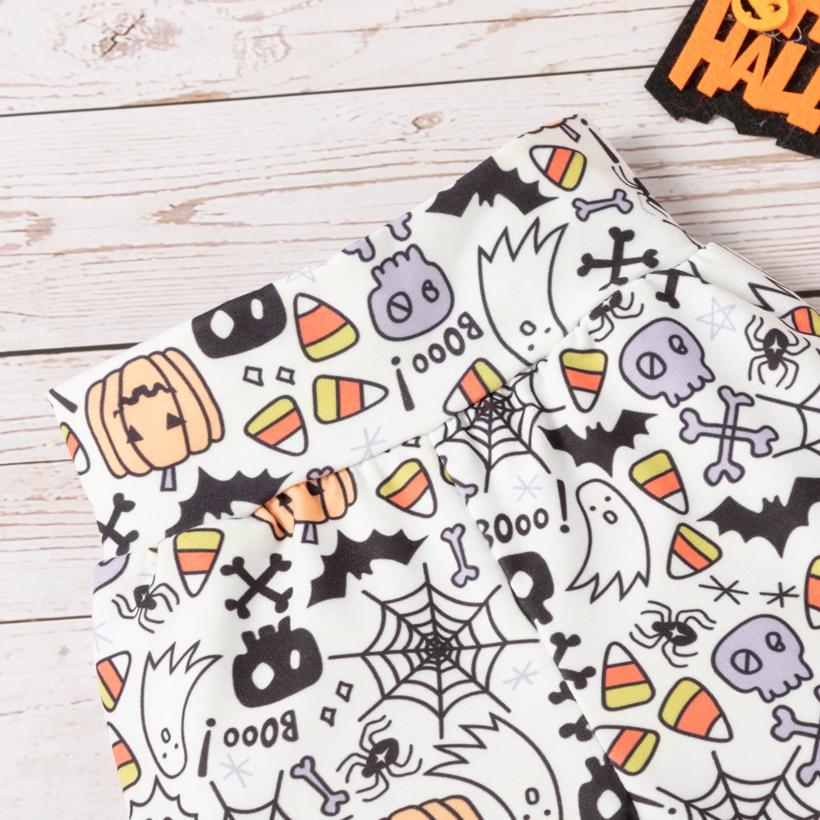 0-18M Newborn Baby Halloween Pumpkin Letter Long Sleeves 2 Pcs Outfits Sets