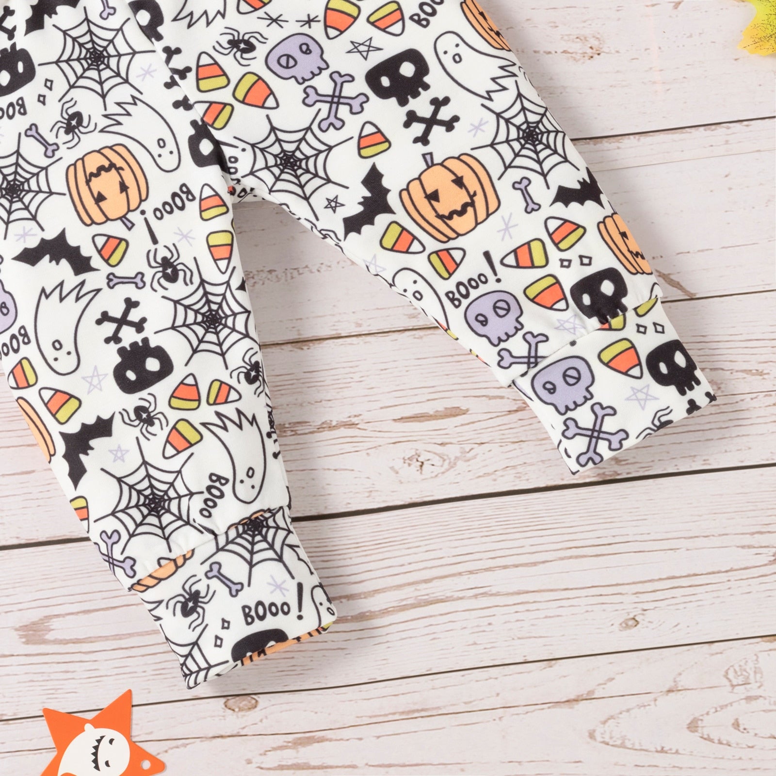 0-18M Newborn Baby Halloween Pumpkin Letter Long Sleeves 2 Pcs Outfits Sets