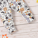 0-18M Newborn Baby Halloween Pumpkin Letter Long Sleeves 2 Pcs Outfits Sets