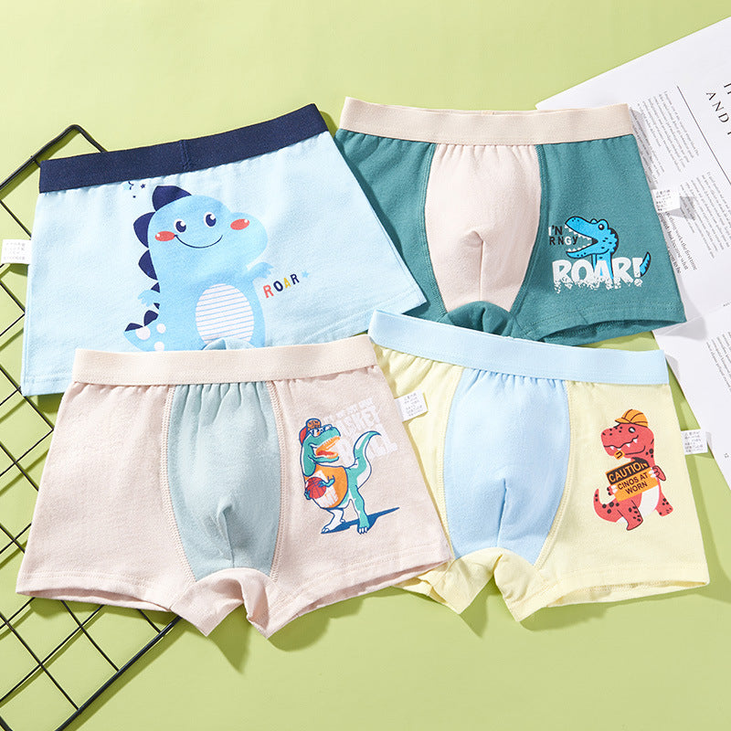 Kid Boys Cartoon Underwear Cotton Teens Briefs Soft Shorts 4 Lots