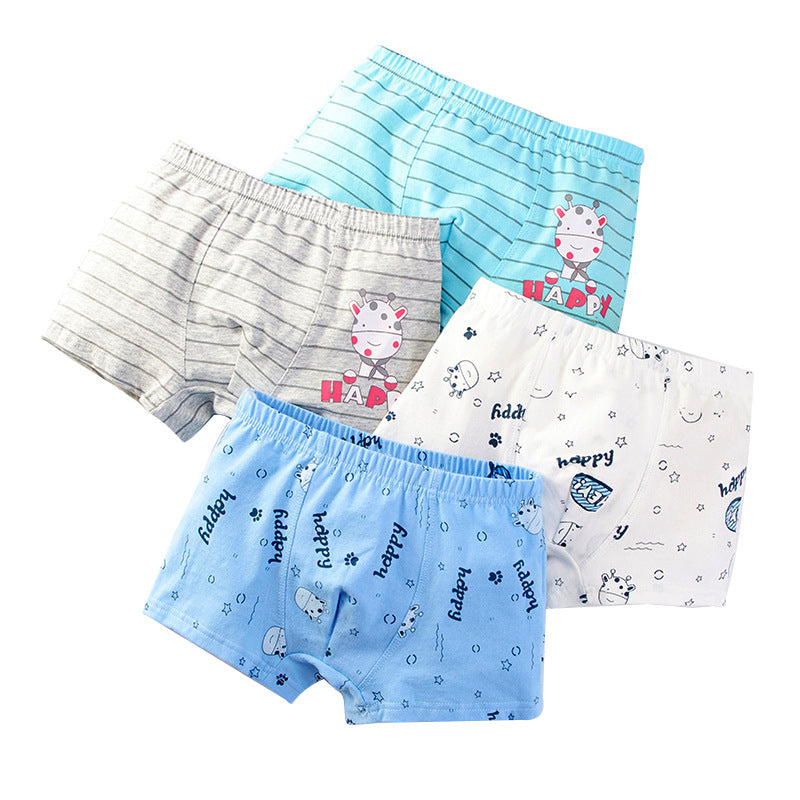 Kid Boys Cartoon Underwear Cotton Teens Briefs Soft Shorts 4 Lots