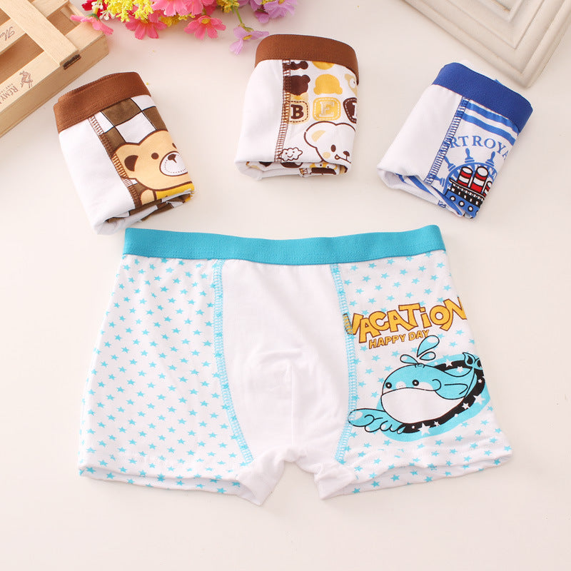 Kid Boys Cartoon Underwear Cotton Teens Briefs Soft Shorts 4 Lots