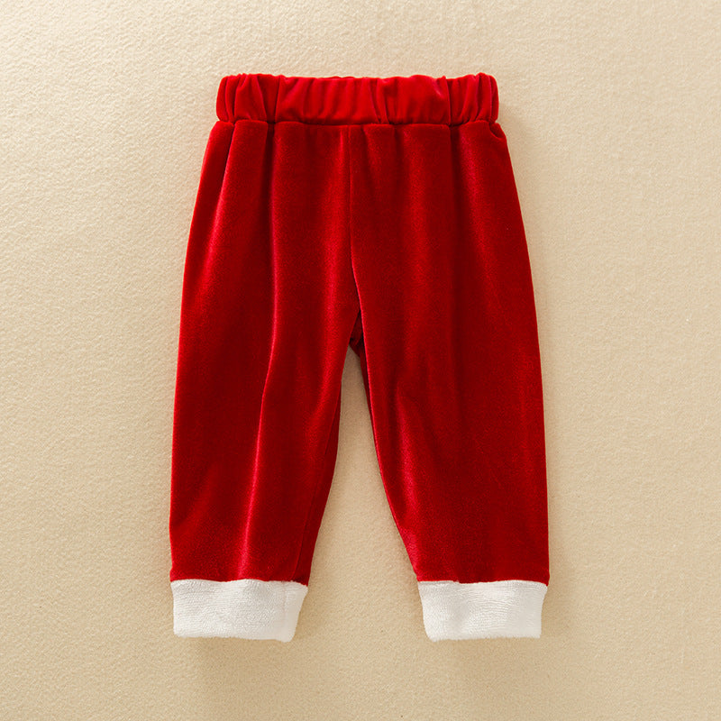 Ins Christmas Baby Girls Outfit Plus Hooded 3Pcs Sets