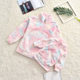 Family Matching Stand-up Collar Double-sided Plush Tie Parent-child Sweatshirt