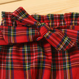 Baby Girls Christmas Long Sleeve Set Ins Plaid 3 Pcs Set