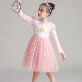 Girl Korean Gauze Sunflower Casual Dresses 3-10 Years