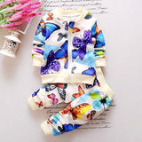 Toddler Baby Girls Casual Butterfly 2 Pcs Outfits