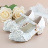 Girl Princes Party And Wedding Flower  Leather Shoes Fashion High Heel Shoe