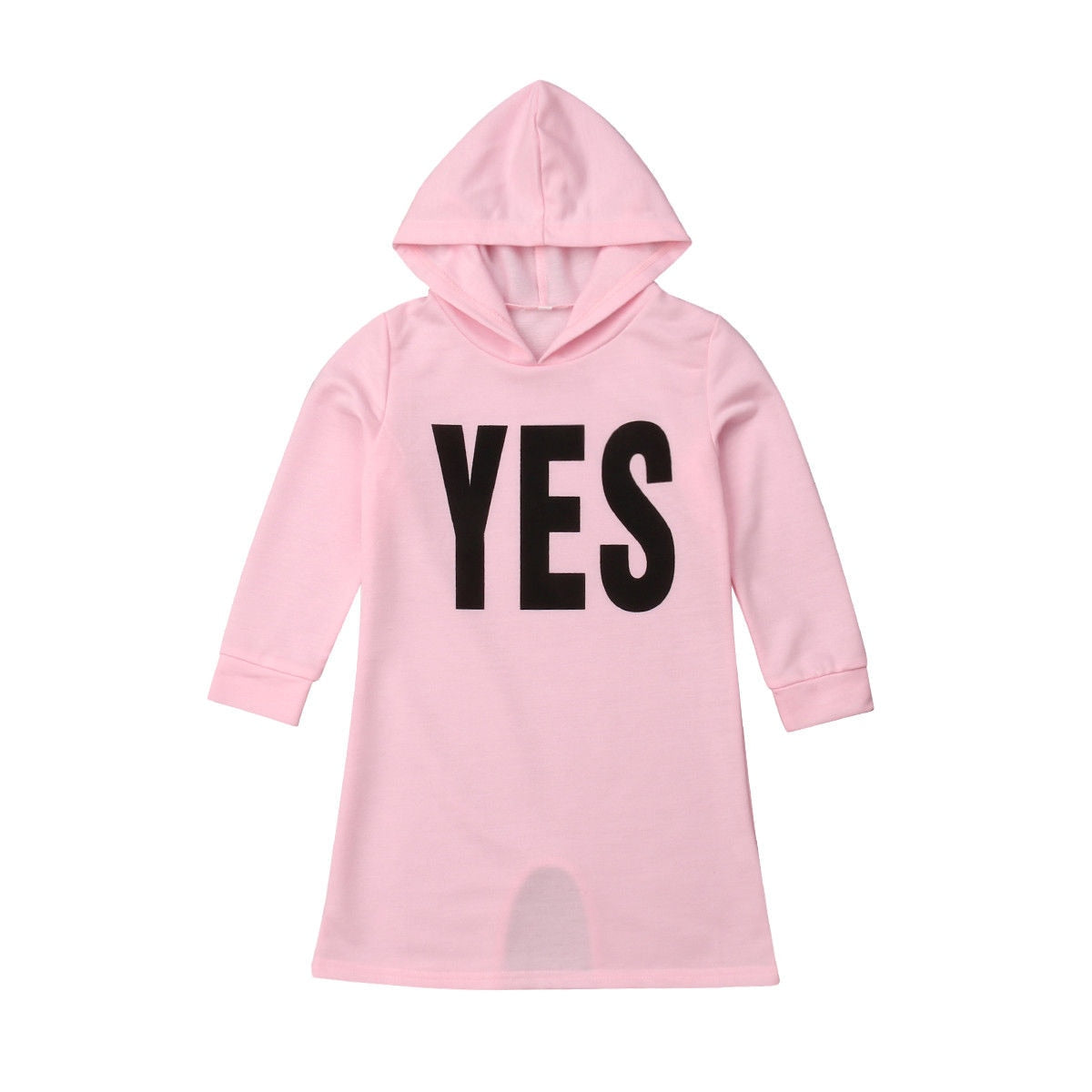 Herbstliches, lässiges Sweatshirtkleid für Kinder, Mädchen, Buchstabendruck