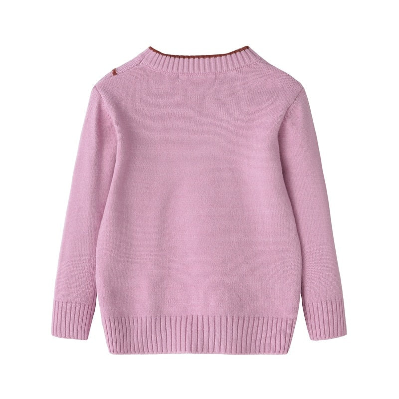 Kids Boys Girls Long-sleeved Cloth Gloves Cotoon Warm Sweater 2-7 Years