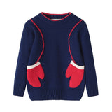 Kids Boys Girls Long-sleeved Cloth Gloves Cotoon Warm Sweater 2-7 Years
