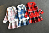 Kind Baby Mädchen Stricken Set Winter Mode Plaid 2 Pcs