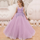 Teenager Girls Birthday Princess Dress Vintage Appliques Flower Ball Gown - honeylives