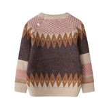 Kids Boys Long-sleeved Bottoming Geometric Pattern Fashion Sweaters