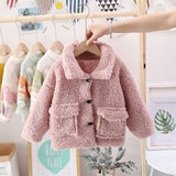 Girls Baby Cashmere Long Winter Coat 1-6 Years