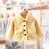 Girls Baby Cashmere Long Winter Coat 1-6 Years