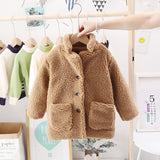 Girls Baby Cashmere Long Winter Coat 1-6 Years