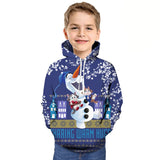 Kids Boy Christmas T shirt Cartoon Hoodie Santa Reindeer 3D Printed Sweatshirt