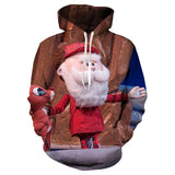 Kids Boy Christmas T shirt Cartoon Hoodie Santa Reindeer 3D Printed Sweatshirt