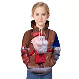 Kids Boy Christmas T shirt Cartoon Hoodie Santa Reindeer 3D Printed Sweatshirt