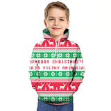 Kids Boy Christmas T shirt Cartoon Hoodie Santa Reindeer 3D Printed Sweatshirt