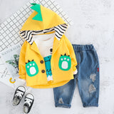 Baby Kids Boys Tracksuits Sport Suit Casual Cartoon Tops+ Bottoms 3Pcs