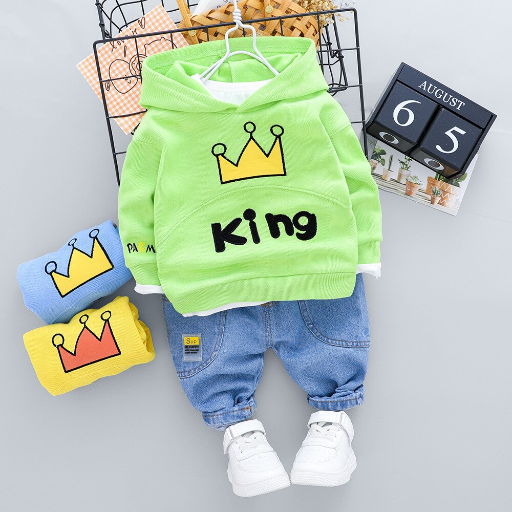 Baby Mädchen Jungen Kleidung Cartoon Tops + Bottoms 2 Teile/satz