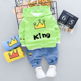 Baby Mädchen Jungen Kleidung Cartoon Tops + Bottoms 2 Teile/satz