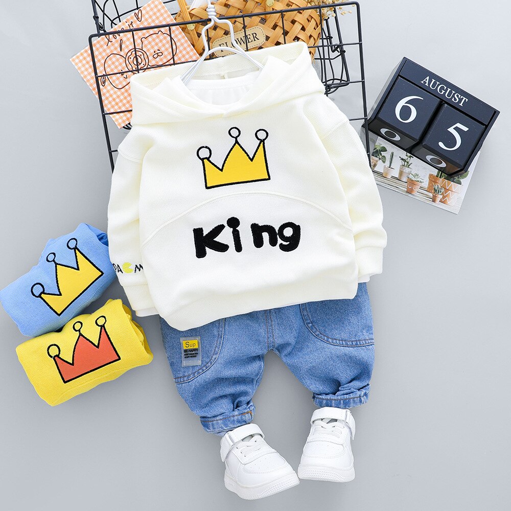 Baby Mädchen Jungen Kleidung Cartoon Tops + Bottoms 2 Teile/satz