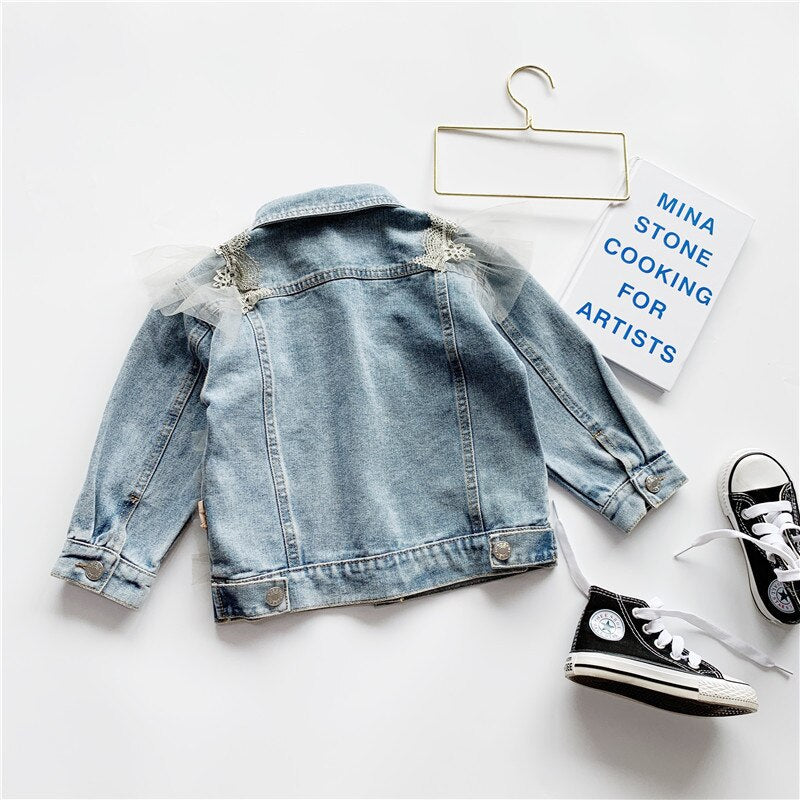 Girls Long Sleeve Denim Coat Jackets Autumn New Arrival 1-7 Years