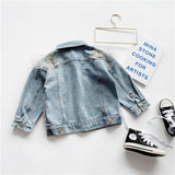 Girls Long Sleeve Denim Coat Jackets Autumn New Arrival 1-7 Years