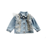 Girls Long Sleeve Denim Coat Jackets Autumn New Arrival 1-7 Years