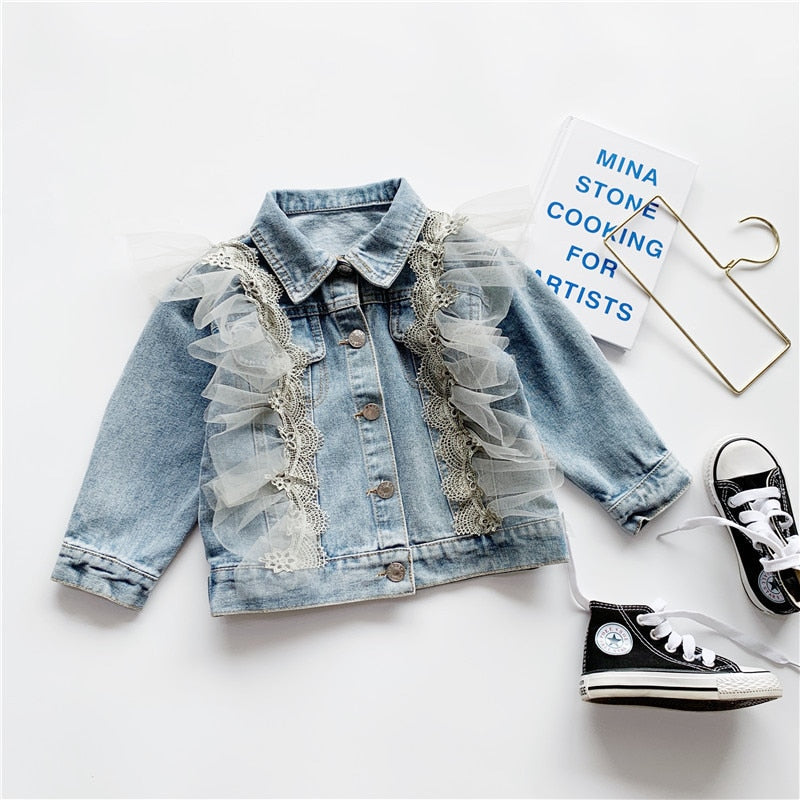 Girls Long Sleeve Denim Coat Jackets Autumn New Arrival 1-7 Years