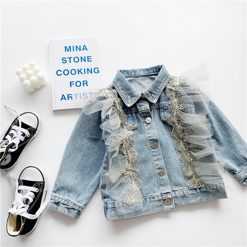 Girls Long Sleeve Denim Coat Jackets Autumn New Arrival 1-7 Years