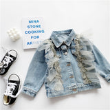 Girls Long Sleeve Denim Coat Jackets Autumn New Arrival 1-7 Years