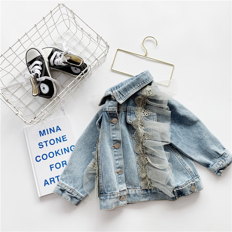 Girls Long Sleeve Denim Coat Jackets Autumn New Arrival 1-7 Years