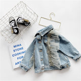 Girls Long Sleeve Denim Coat Jackets Autumn New Arrival 1-7 Years