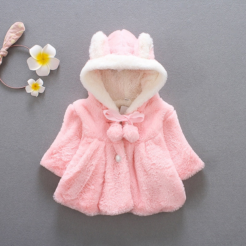 Baby Toddler Girl Coats Jackets Winter Hooded Outwears Overcoats