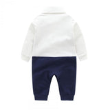 Autumnn Boy Gentleman Romper Cotton Jumpsuit Baptism Clothes