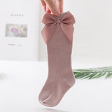 Baby Girls Big Bow Knee High Long Soft Bowknot Socks