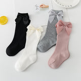 Baby Girls Big Bow Knee High Long Soft Bowknot Socks