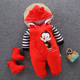 Baby Winter Jumpsuit Overalls Thick Warm Baby Rompers