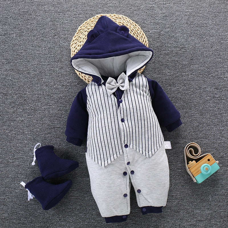 Baby Winter Jumpsuit Overalls Thick Warm Baby Rompers