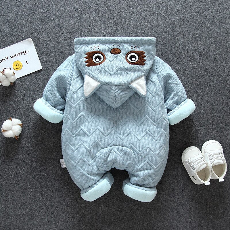 Baby Winter Romper Thick Warm Jumpsuit Overalls Cotton Outfits