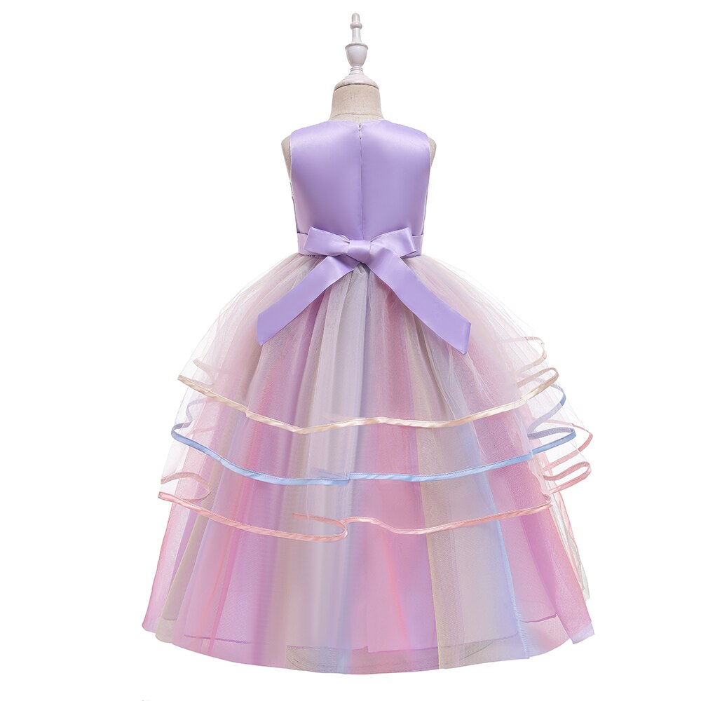 Girl Rainbow Unicorn Dress Party  Easter Dress Up Costume 3-12 Years