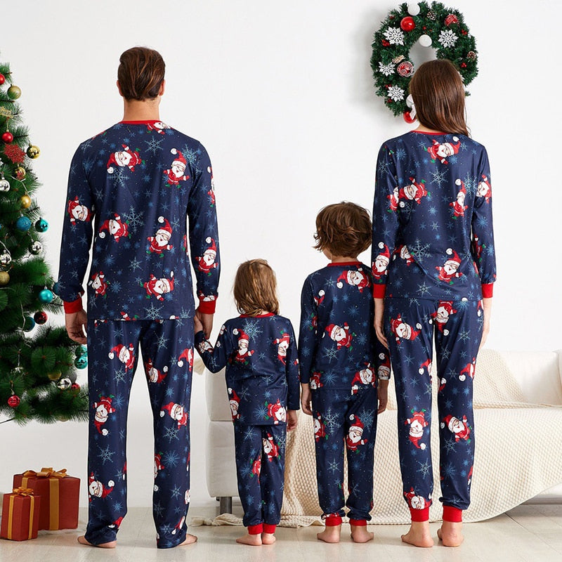 Fashion Family Matching Christmas Pajamas New Year Mom Daughter Daddy Baby