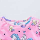 Girl Dress Cartoon Horse Rainbow Unicorn Wings Pegasus Dresses 1-6 Years