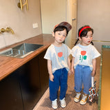 New Arrival Girls Boys Fashin Denim Pants